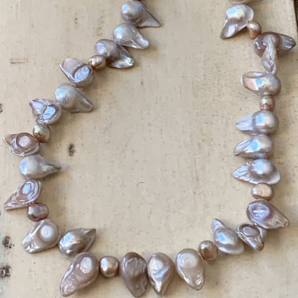 Keshi Pearl Necklace 17.5” - 19.5” - Picture 4 of 5